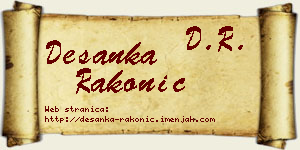 Desanka Rakonić vizit kartica